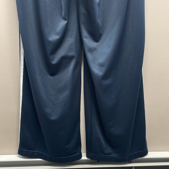 Adidas Essentials Warm-Up Open Hem 3 Stripes Track Pants Regular Fit Navy L - Picture 6 of 16